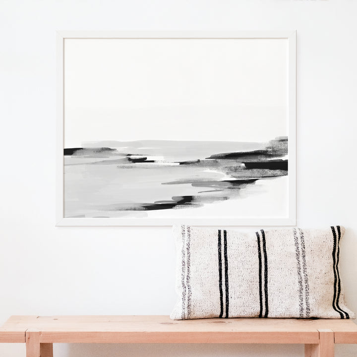 Black & White Seascape Dreams - Art Print or Canvas - Jetty Home