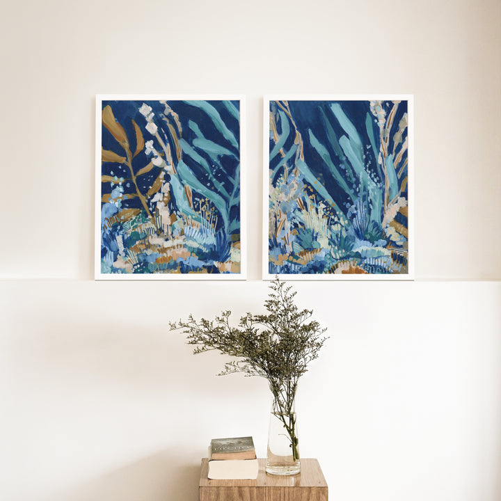 Under the Surface Diptych - Set of 2  - Art Prints or Canvases - Jetty Home