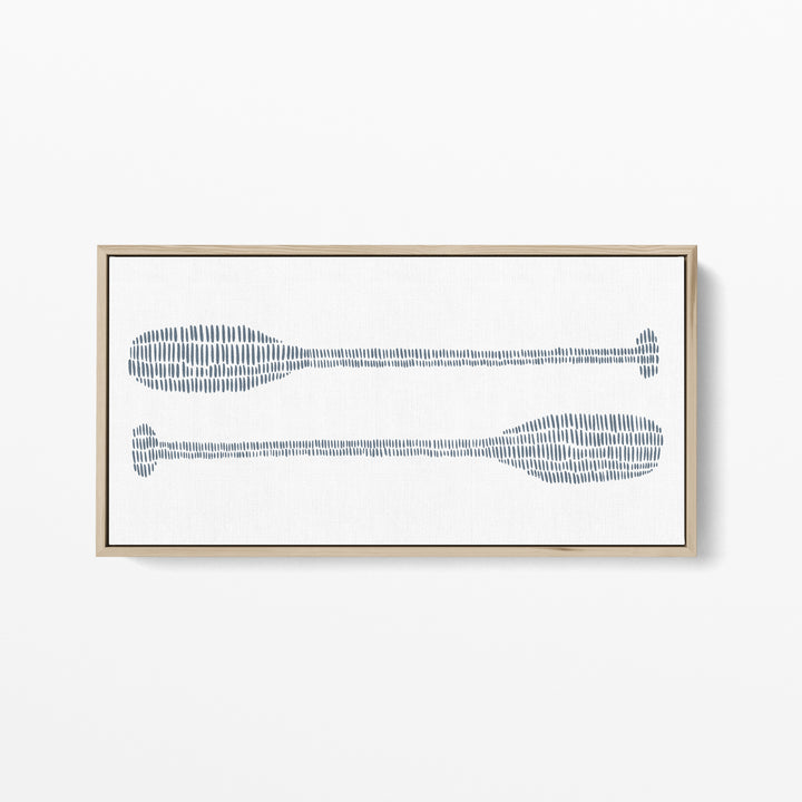 Paddle Oar Nautical Illustration Panoramic - Art Print or Canvas - Jetty Home