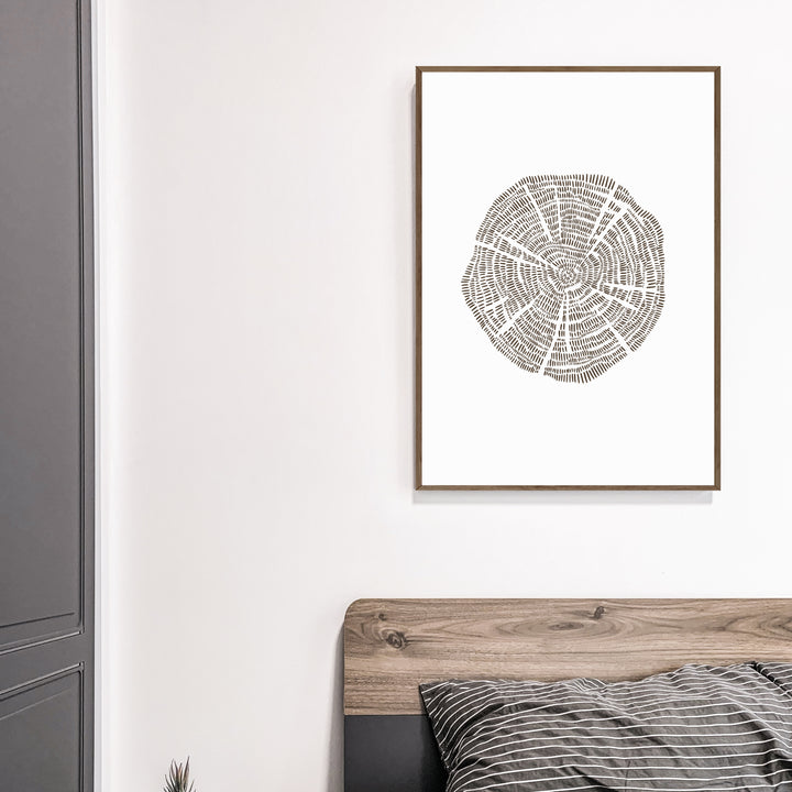 Tree Ring Illustration  - Art Print or Canvas - Jetty Home