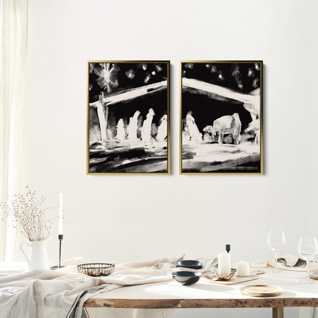 The Nativity - Set of 2  - Art Prints or Canvases - Jetty Home