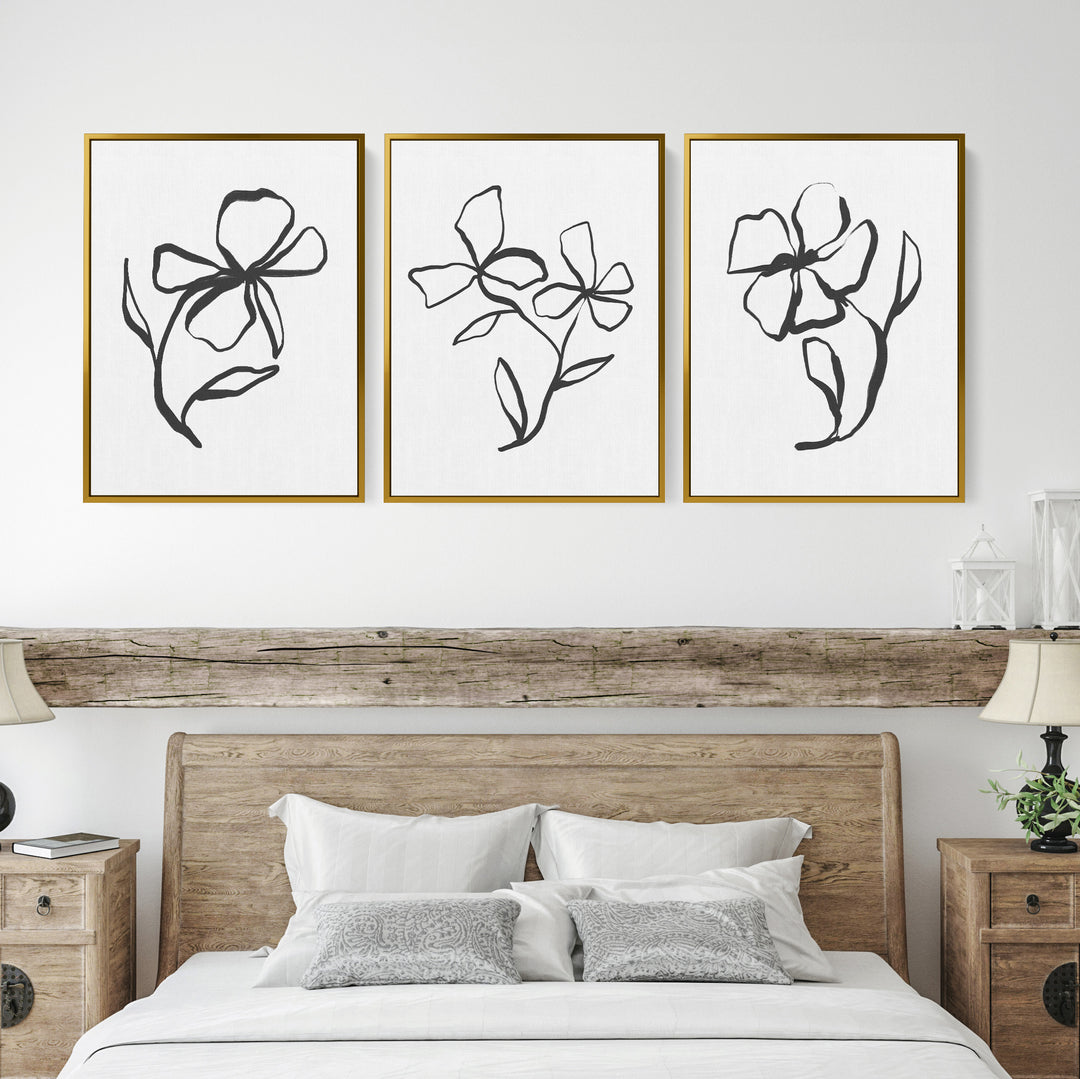 Plant Line Drawings - Set of 3