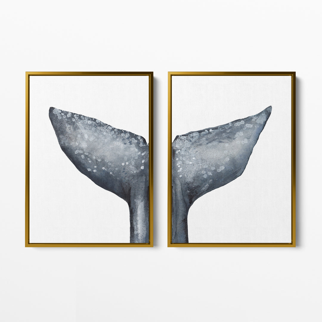 Whale Tail Painting, No. 2 - Set of 2 - Art Prints or Canvases | Jetty Home