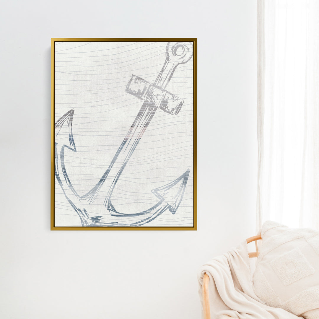 Nautical Anchor Watercolor  - Art Print or Canvas - Jetty Home