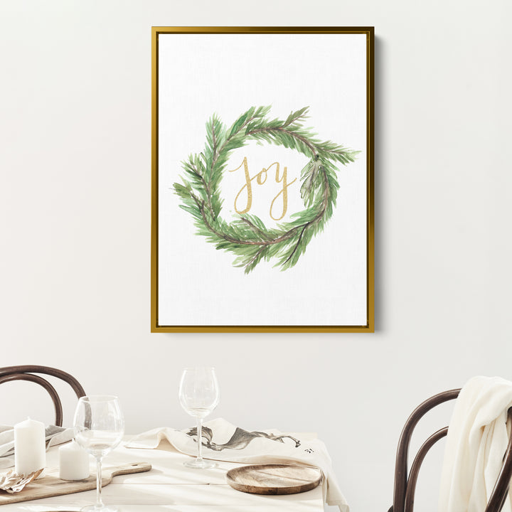 Joy Christmas Wreath  - Art Print or Canvas - Jetty Home