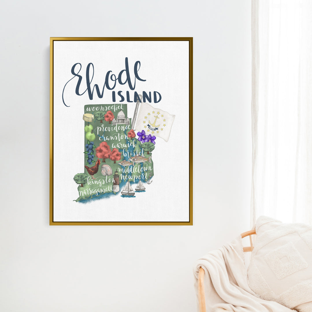 Rhode Island  - Art Print or Canvas - Jetty Home