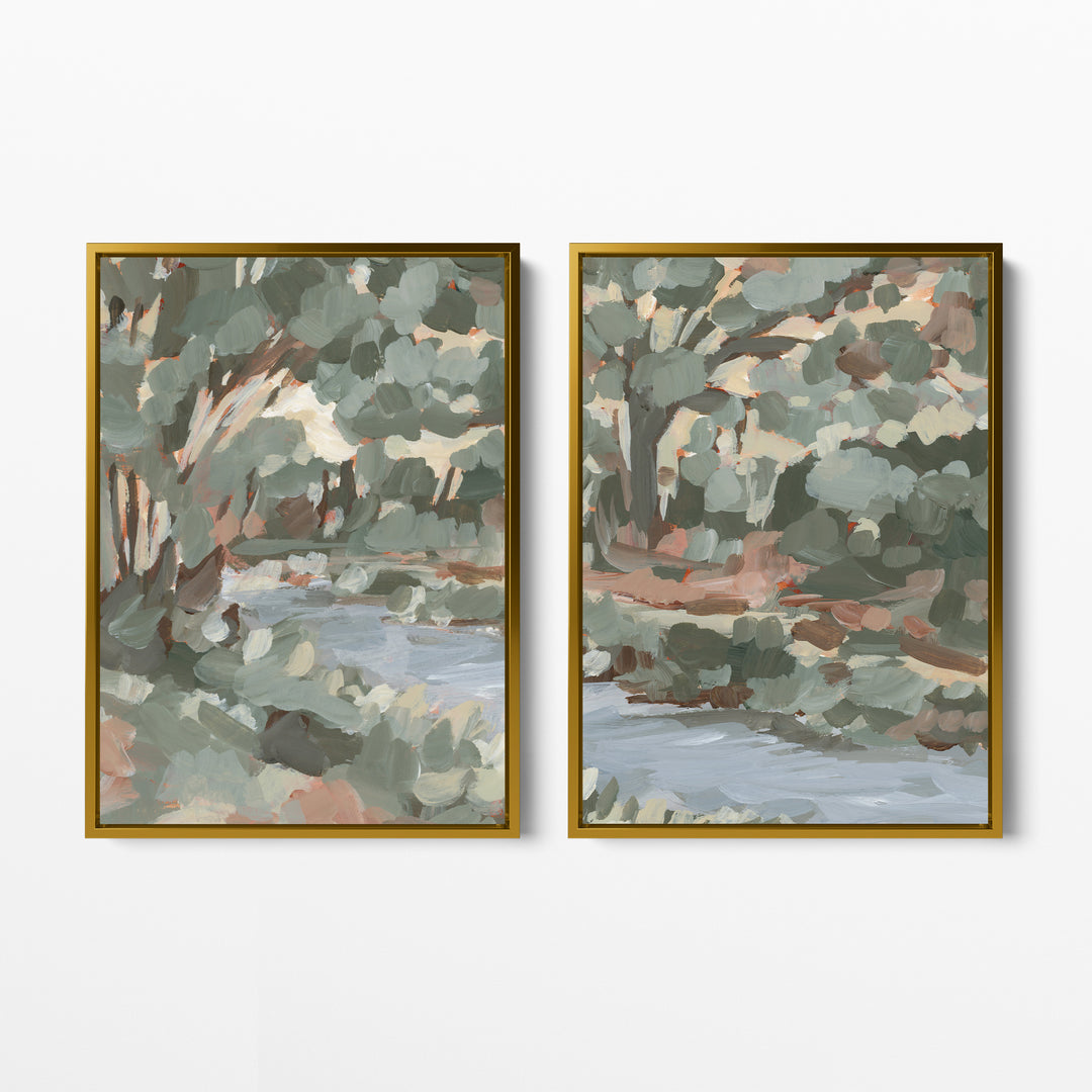 The Woodland Stream Diptych - Set of 2