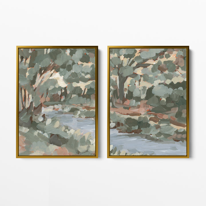 The Woodland Stream Diptych - Set of 2
