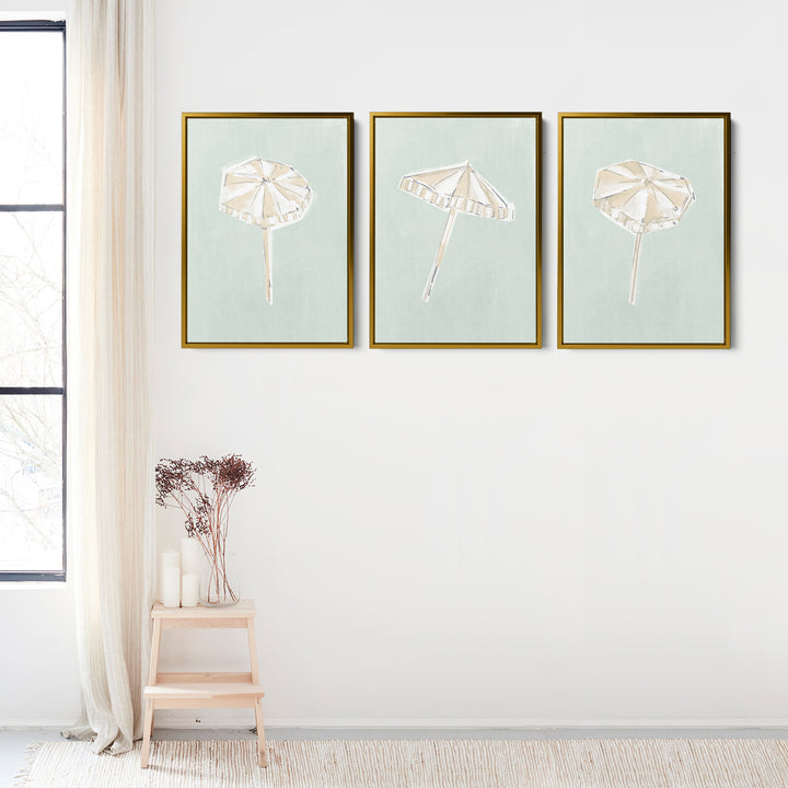 Sunwashed Umbrellas Triptych - Set of 3