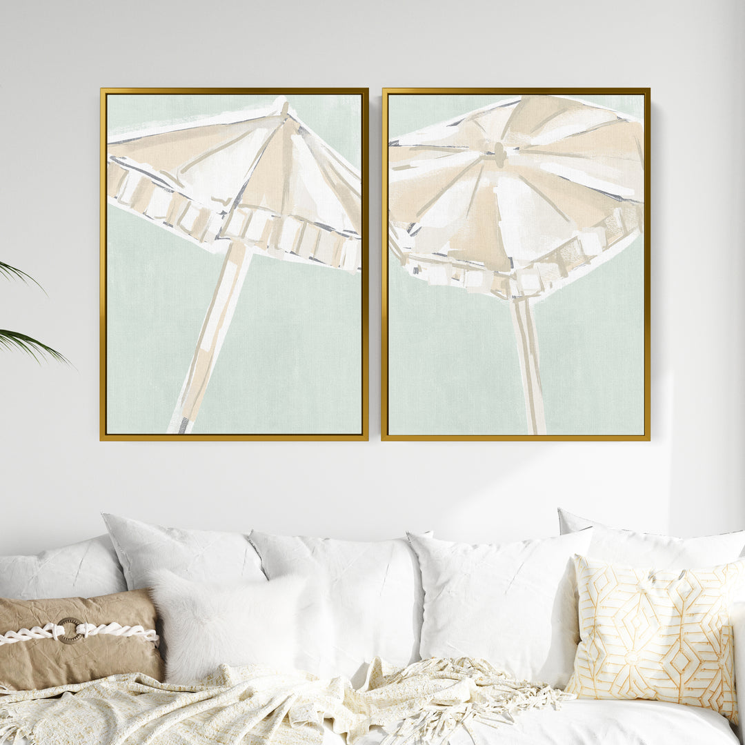 Summer Umbrellas Diptych - Set of 2