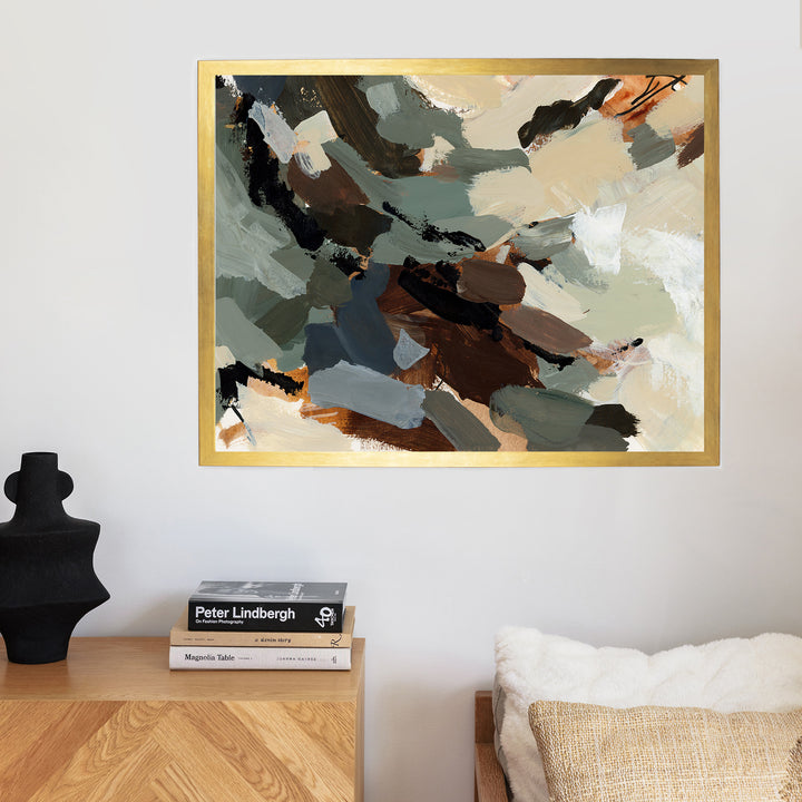 Gold Wildwood print by Jetty Home displayed in a stylish interior setting.