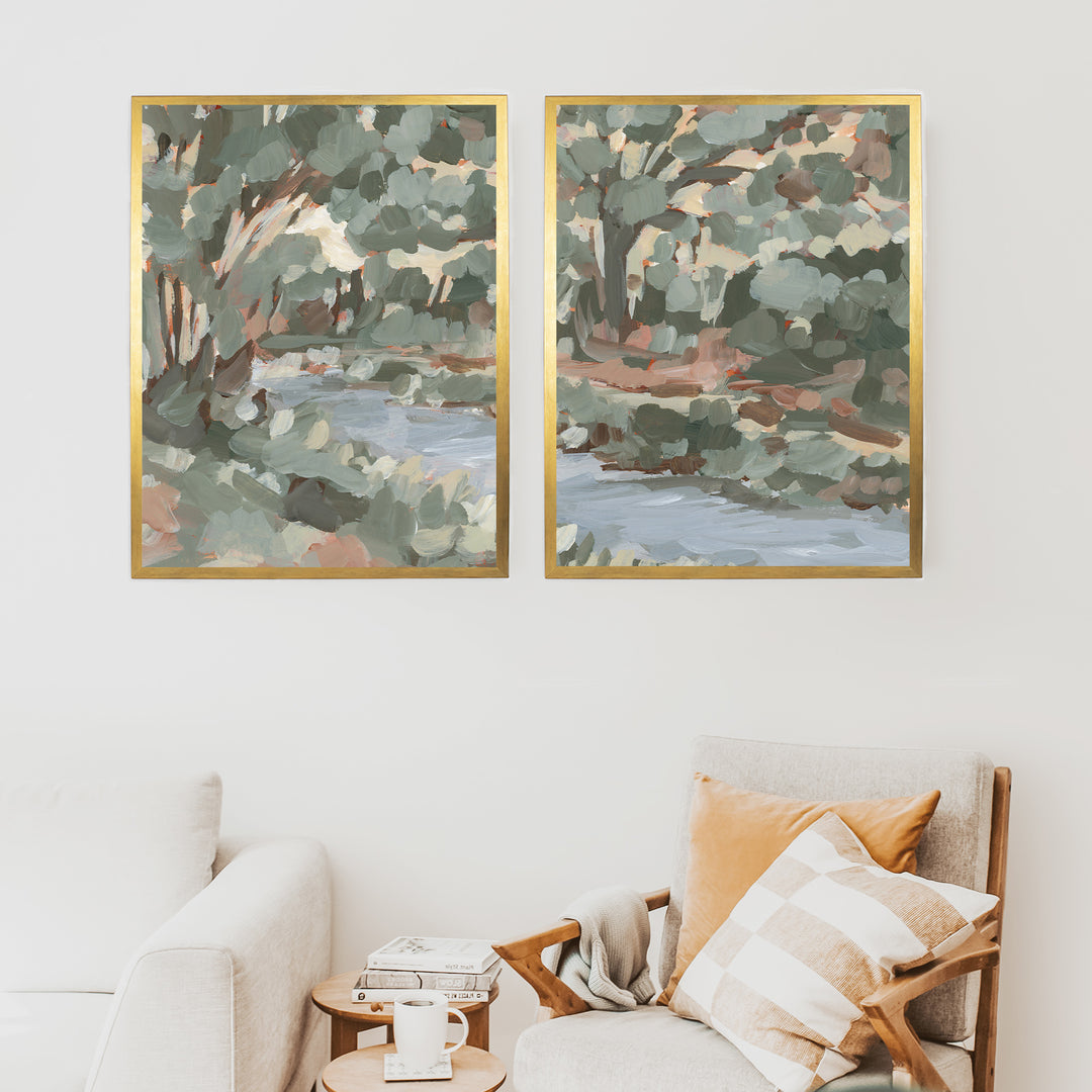 The Woodland Stream Diptych - Set of 2