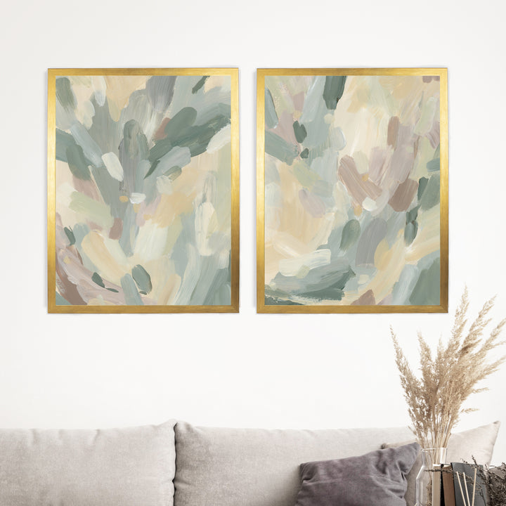 Pastoral Abstract Diptych - Set of 2