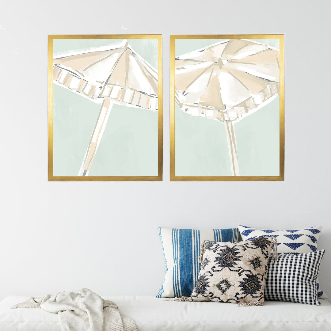Summer Umbrellas Diptych - Set of 2