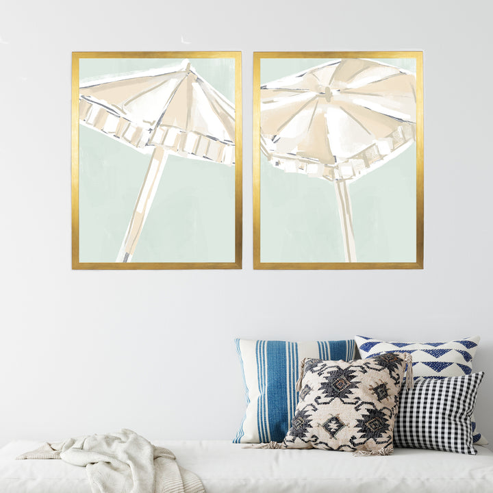 Summer Umbrellas Diptych - Set of 2
