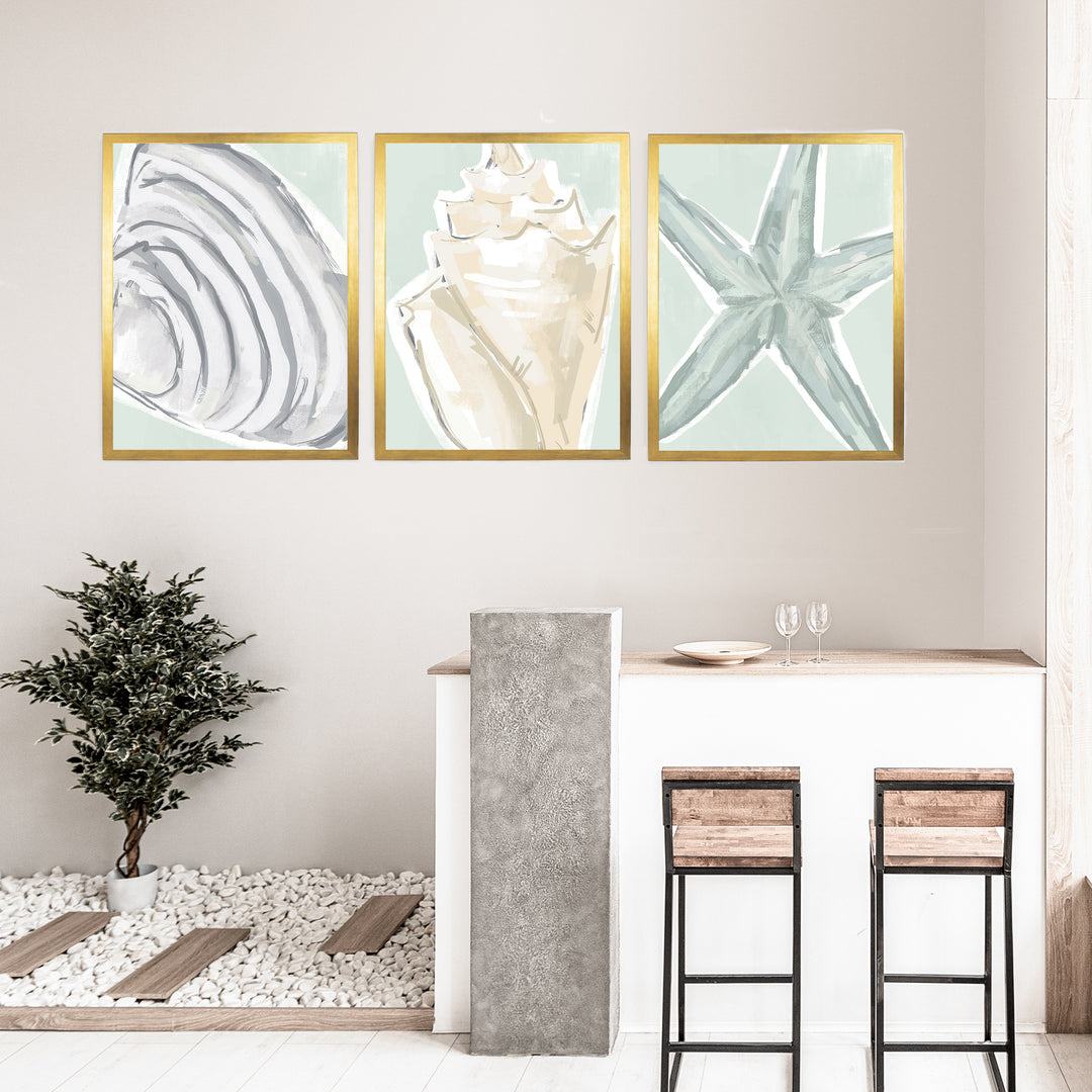 Coastal Finds Triptych - Set of 3