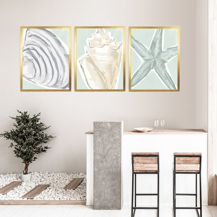 Coastal Finds Triptych - Set of 3