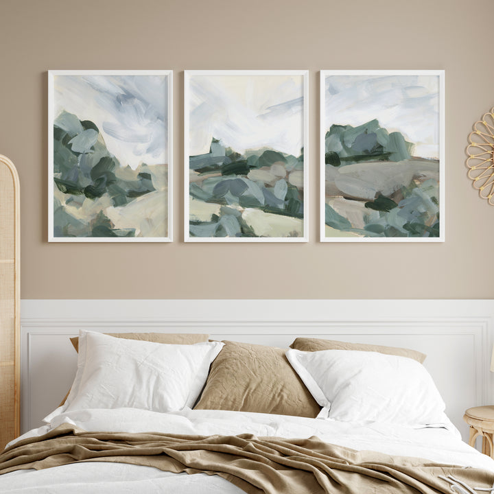 Muted Landscape Painting - Set of 3 - Jetty Home