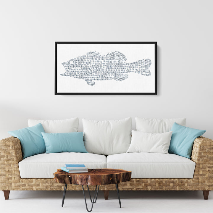 Largemouth Bass Lake Fish Panoramic - Art Print or Canvas - Jetty Home