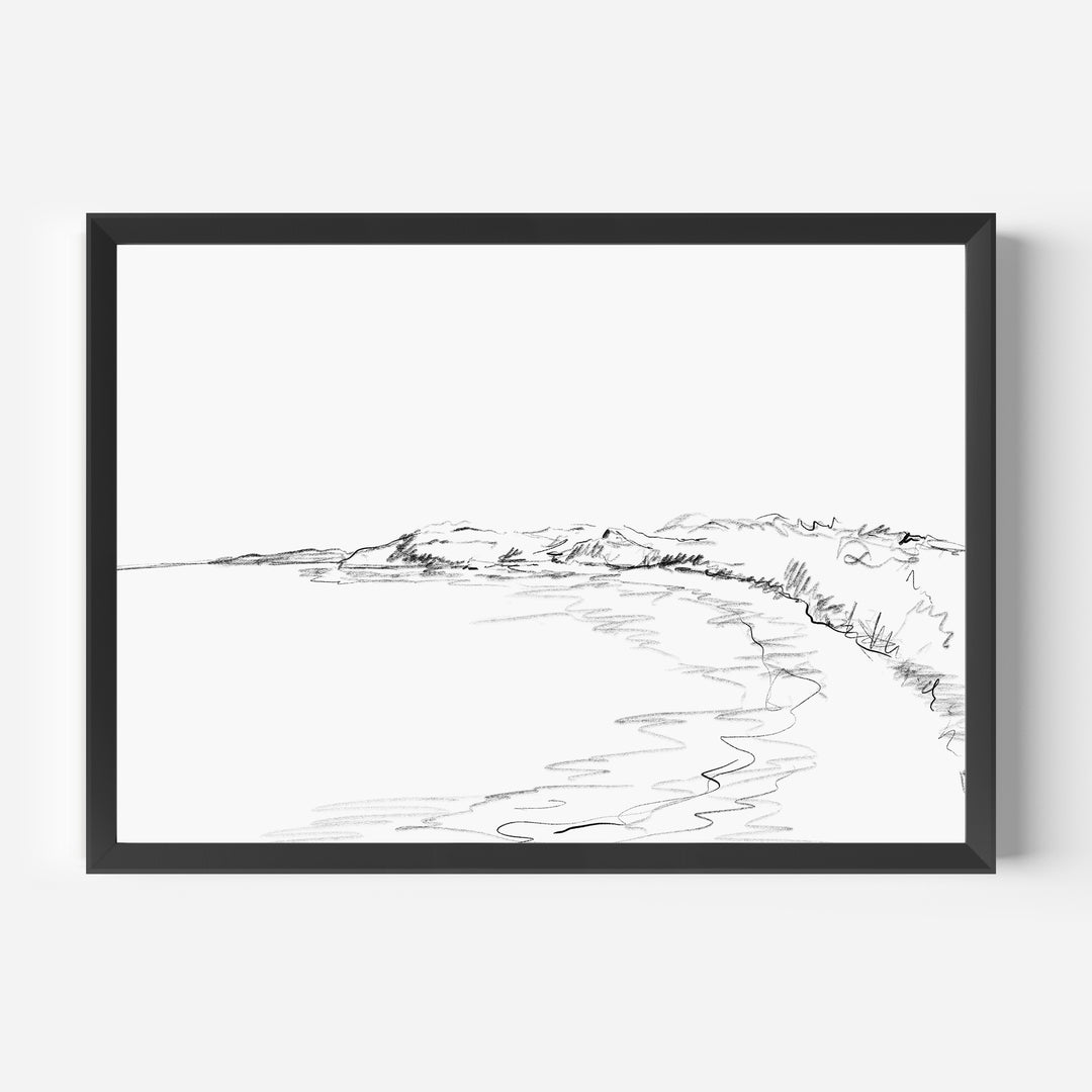 Minimalist Coastline Illustration, No. 2