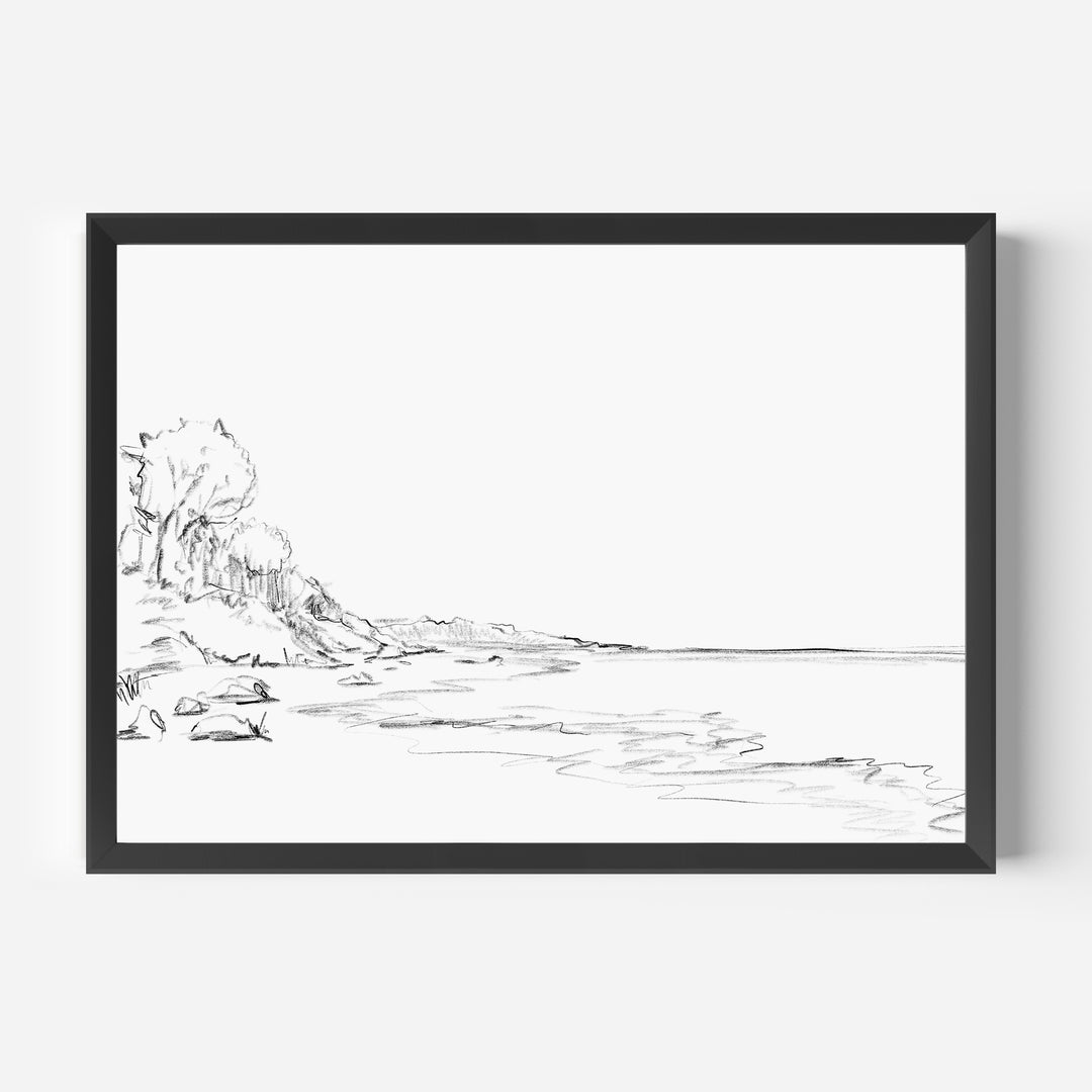 Minimalist Coastline Illustration, No. 1