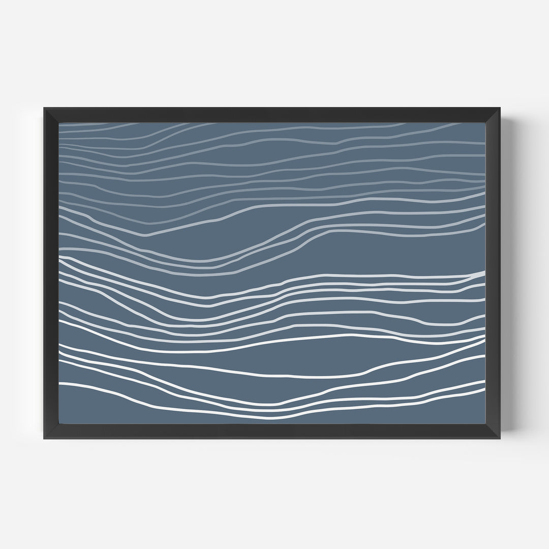 Dark Minimalist Abstract Waves - Jetty Home