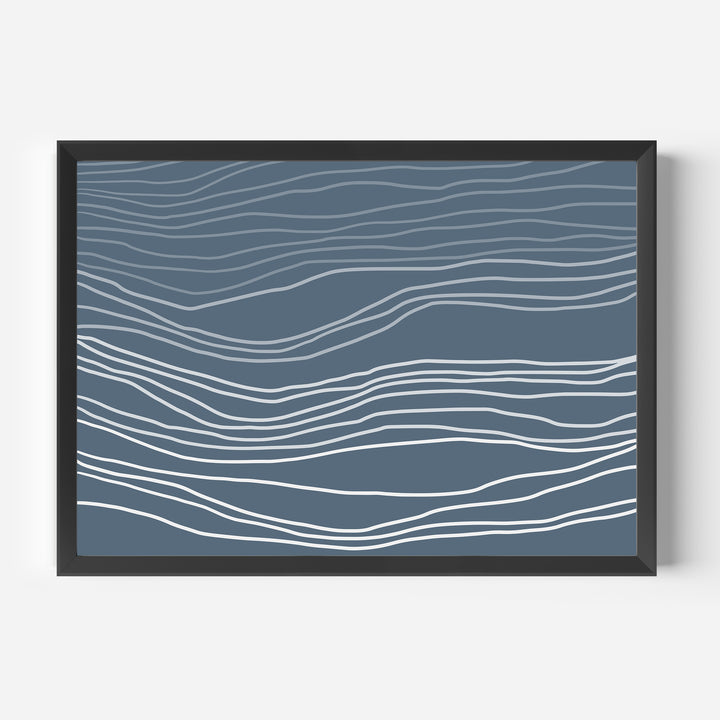 Dark Minimalist Abstract Waves - Jetty Home