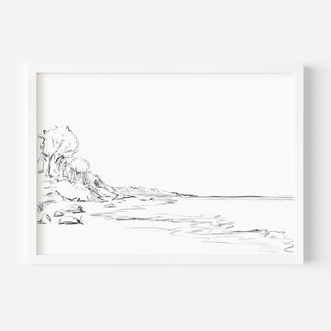 Minimalist Coastline Illustration, No. 1