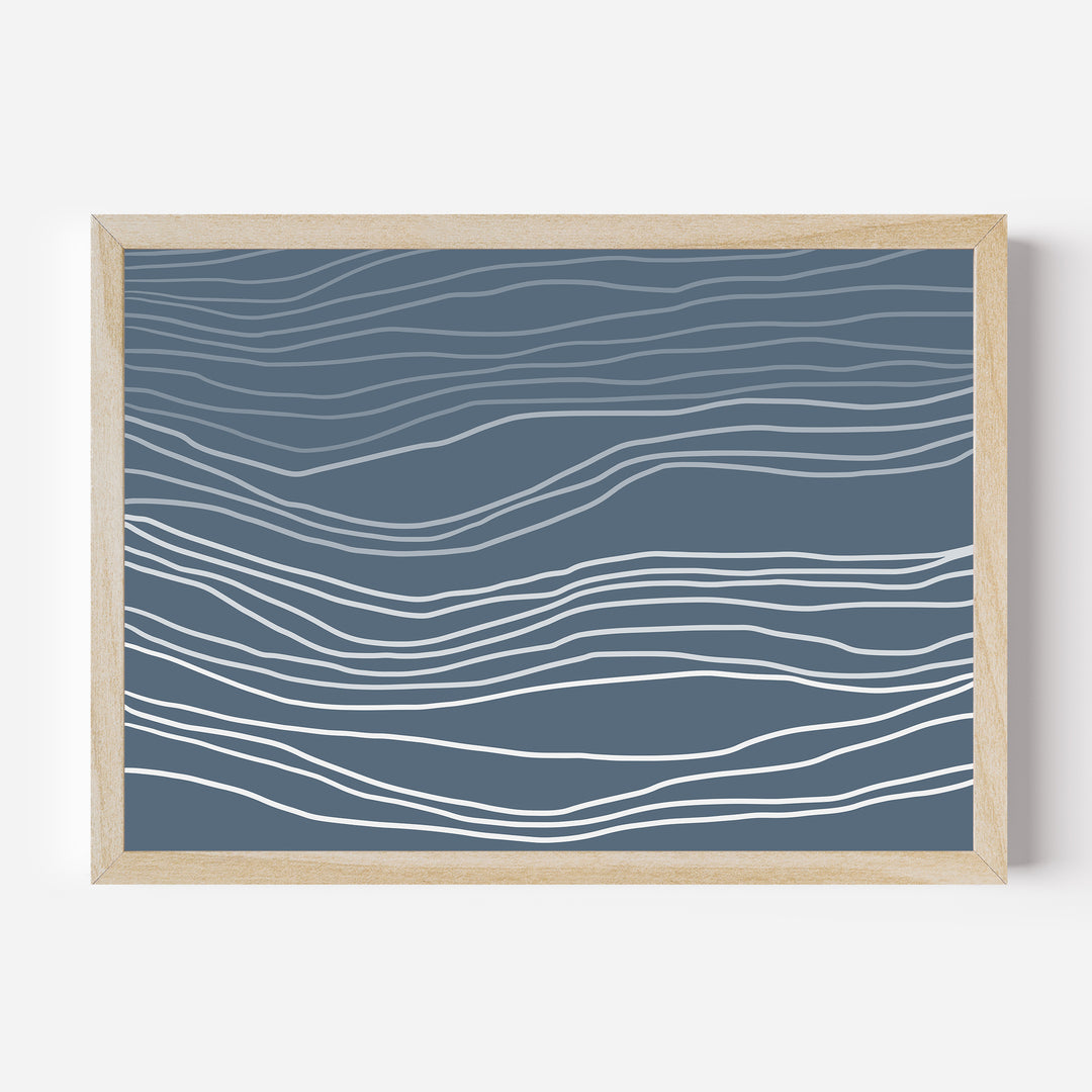 Dark Minimalist Abstract Waves - Jetty Home