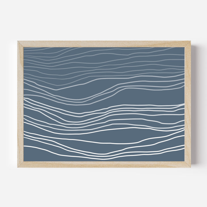 Dark Minimalist Abstract Waves - Jetty Home