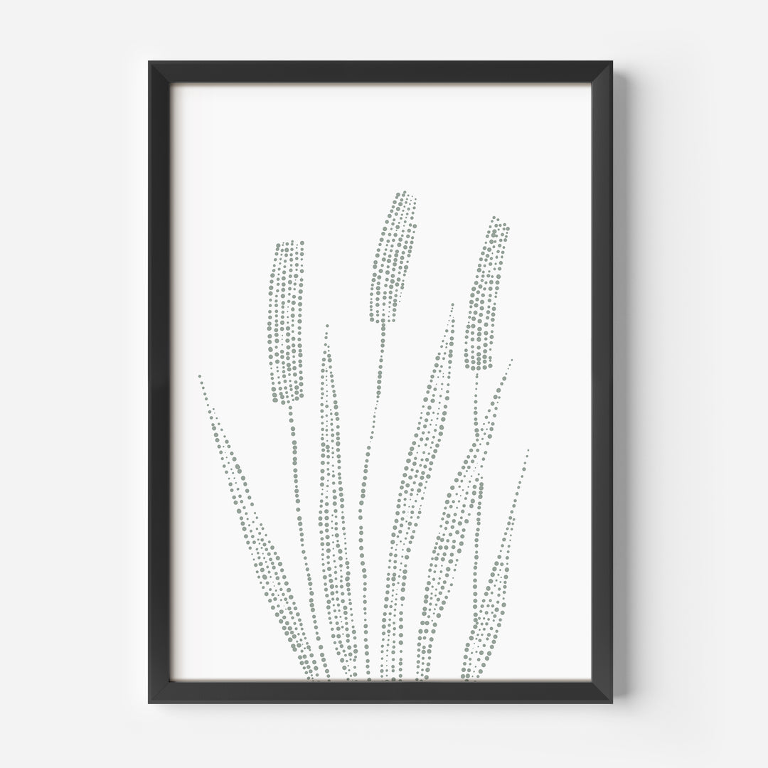 Modern Cattail Illustration