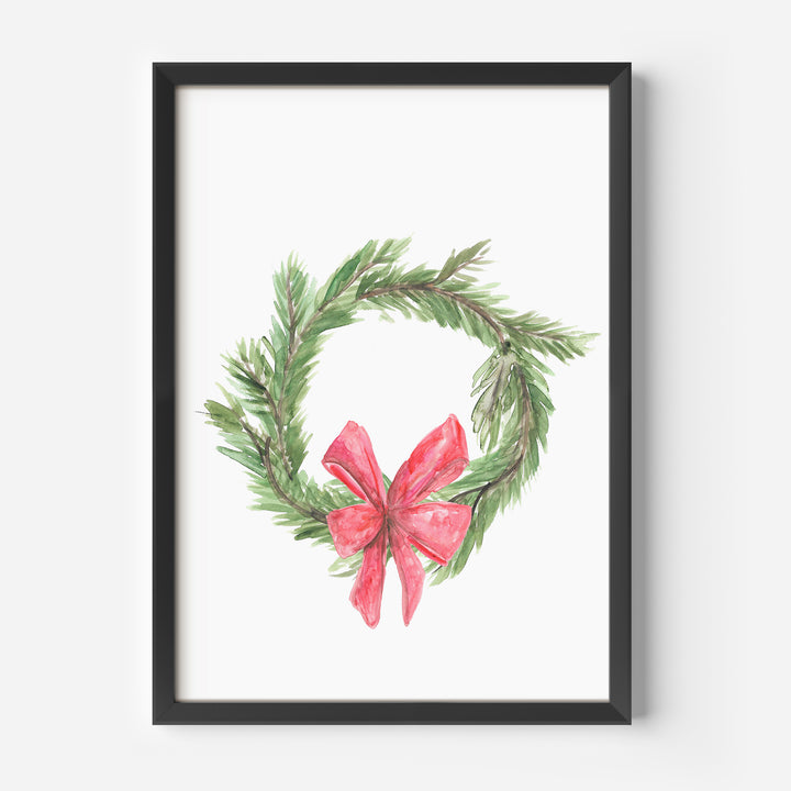 Watercolor Christmas Wreath - Jetty Home