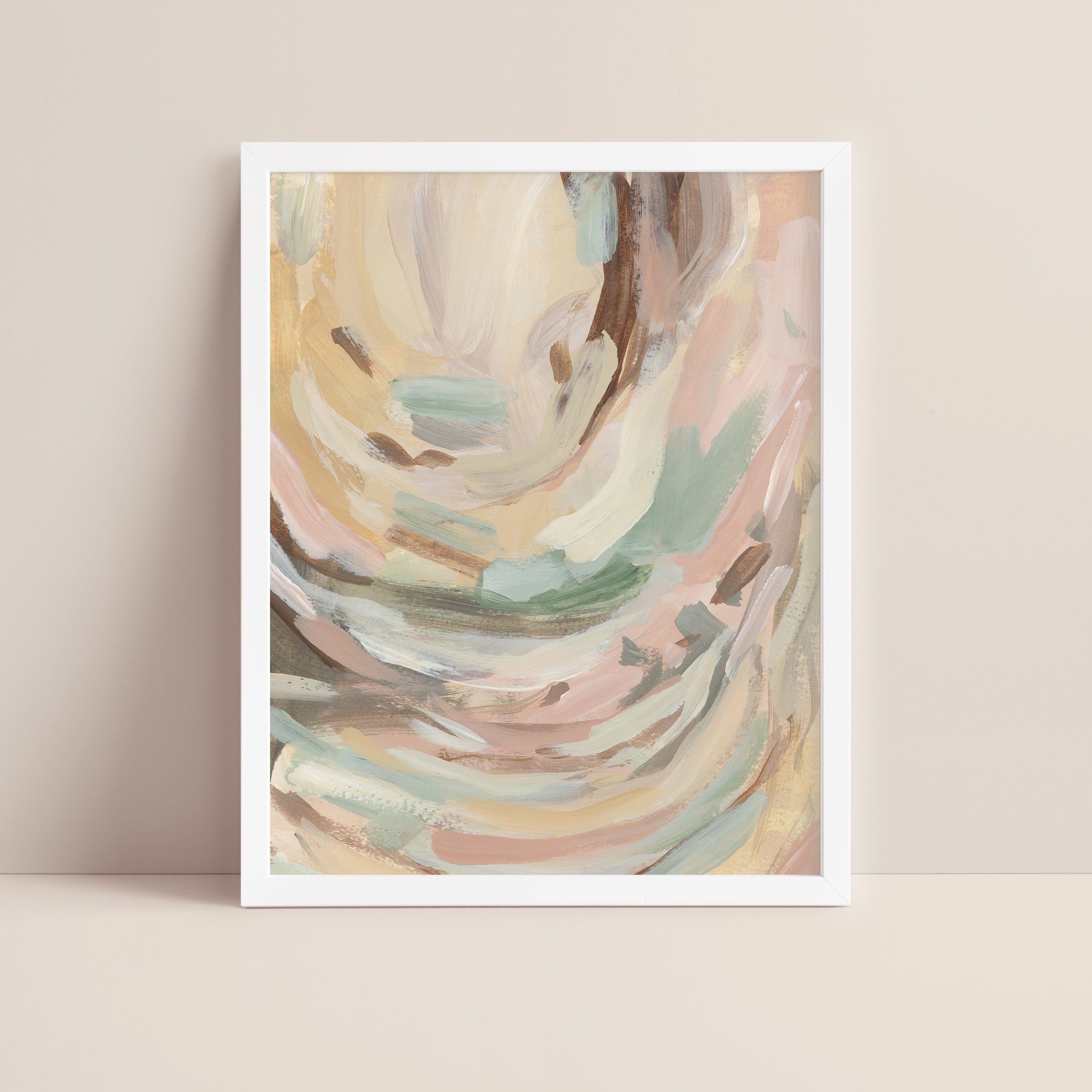 Toasted Layers | Neutral Desert Abstract | Soft Southwestern Wall Art ...