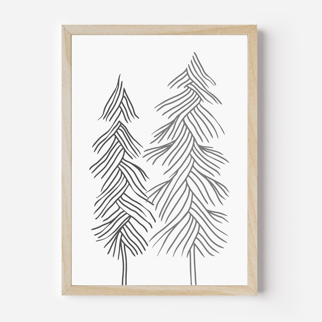 Simple Line Pine Trees, No. 1