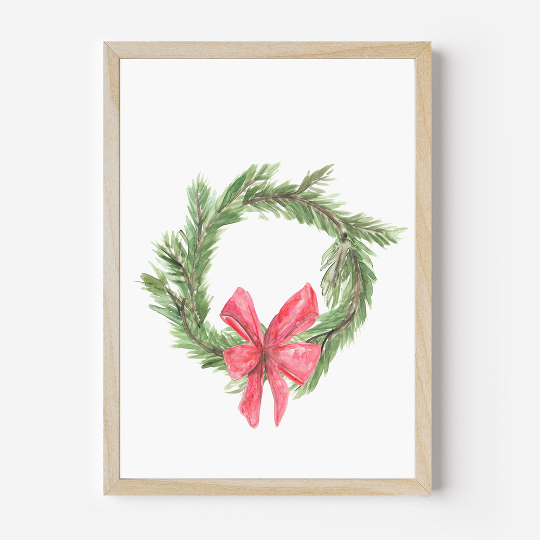 Watercolor Christmas Wreath - Jetty Home
