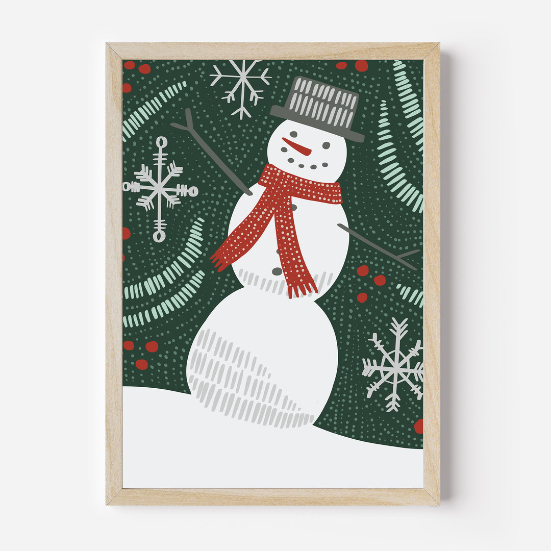 Folk Winter Snowman - Jetty Home