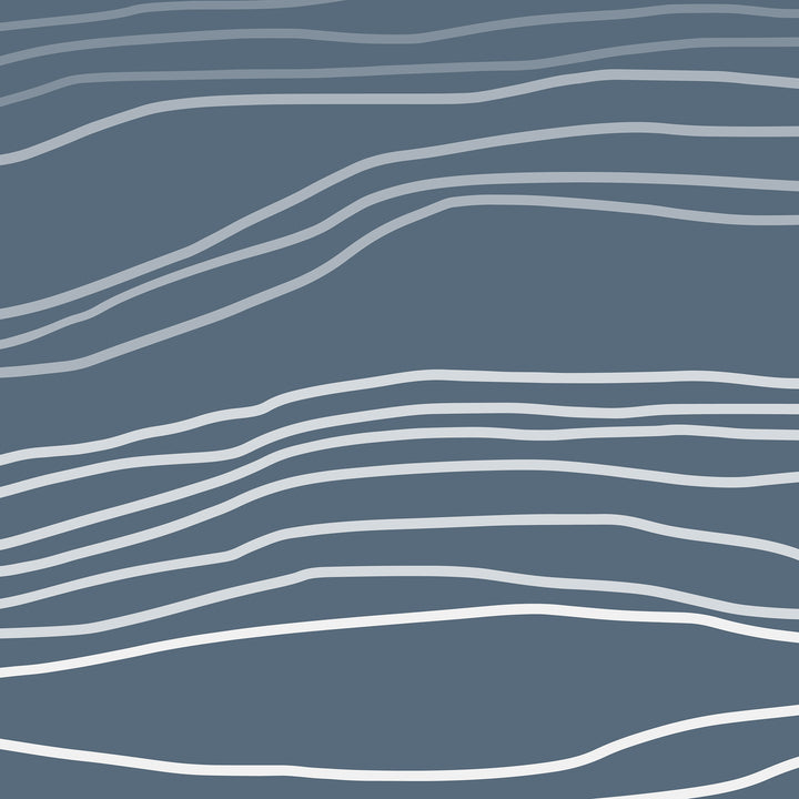Dark Minimalist Abstract Waves - Jetty Home