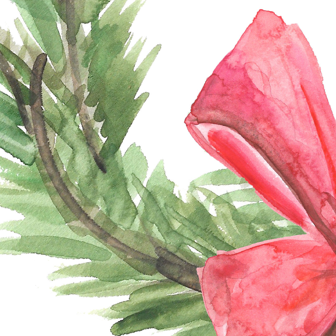 Watercolor Christmas Wreath - Jetty Home