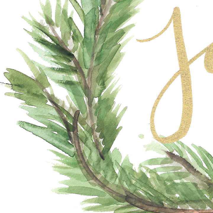 Joy Christmas Wreath  - Art Print or Canvas - Jetty Home