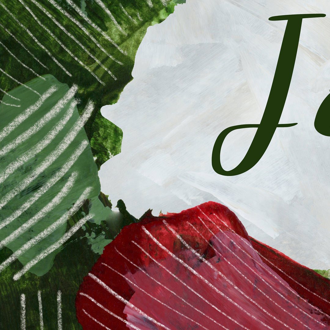 The Joy of Christmas Wreath - Art Print or Canvas - Jetty Home