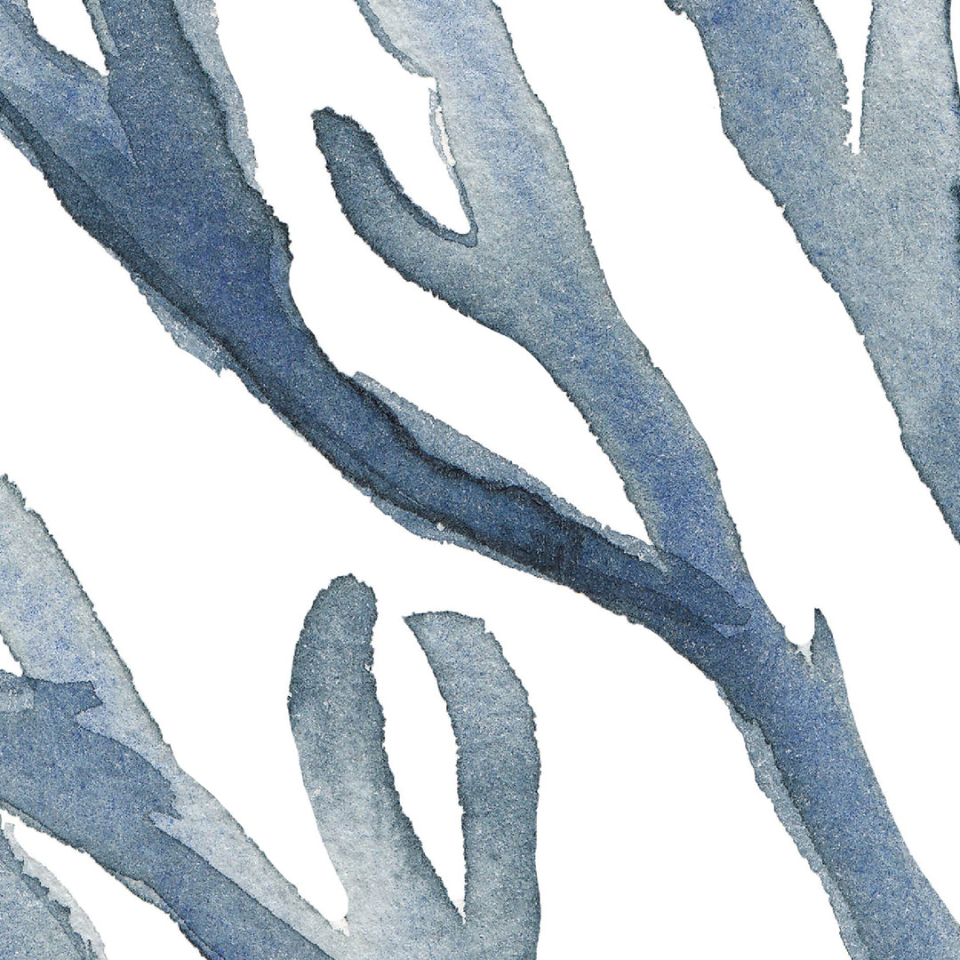Blue Seaweed Coral Watercolor No. 1  - Art Print or Canvas - Jetty Home