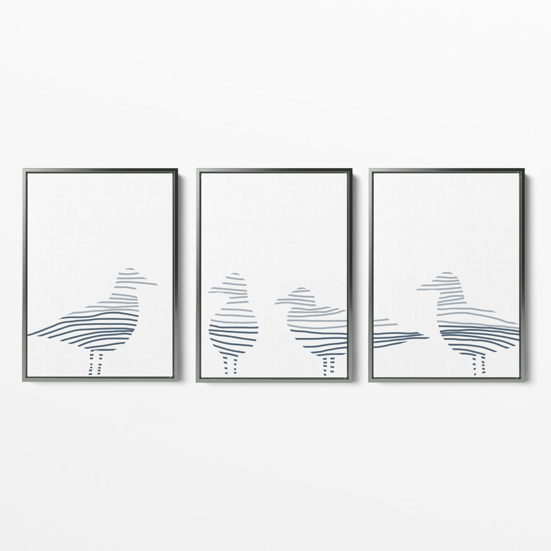 Sea Gull Gathering - Set of 3