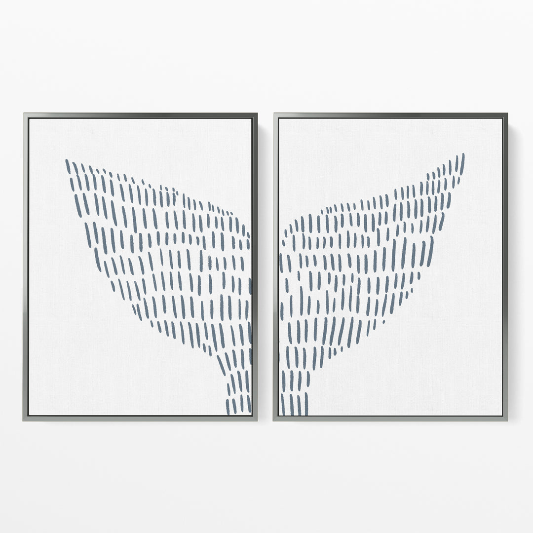 Whale Tail Modern Illustration - Set of 2  - Art Prints or Canvases - Jetty Home