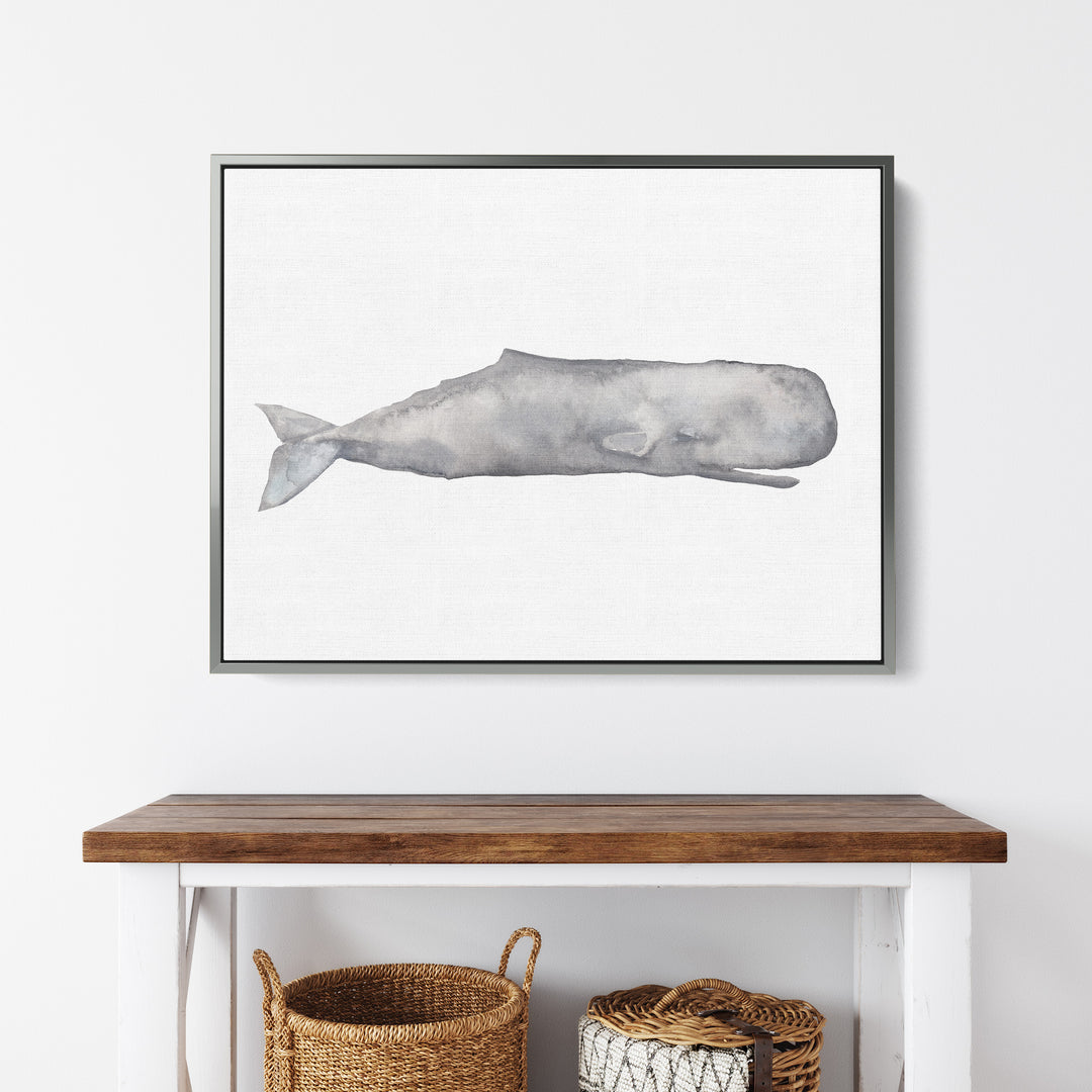 Watercolor Sperm Whale Painting  - Art Print or Canvas - Jetty Home