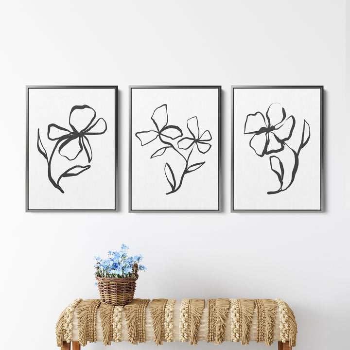 Plant Line Drawings - Set of 3