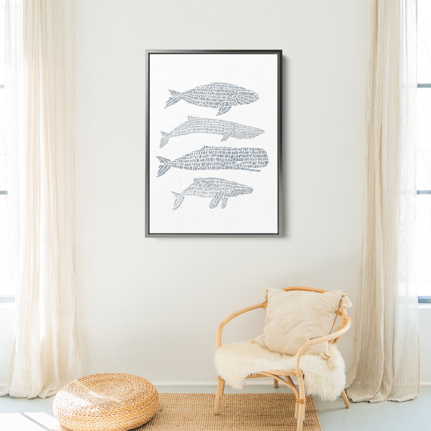 Nautical Whale Group Illustration | Jetty Home