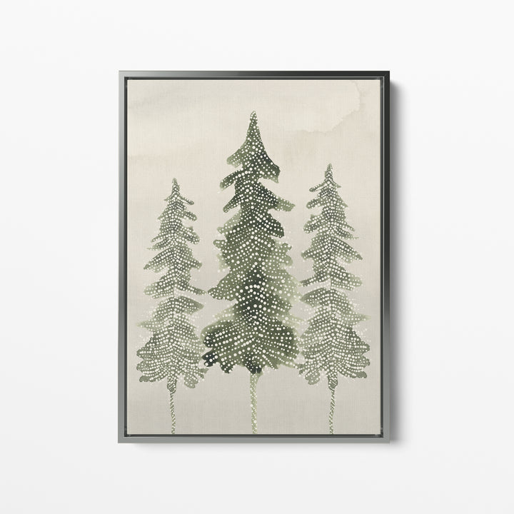 Evergreen Pine Tree Trio  - Art Print or Canvas - Jetty Home