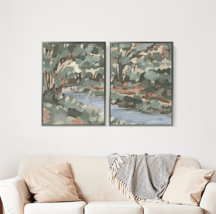 The Woodland Stream Diptych - Set of 2