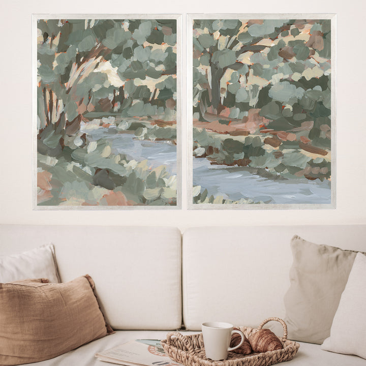 The Woodland Stream Diptych - Set of 2