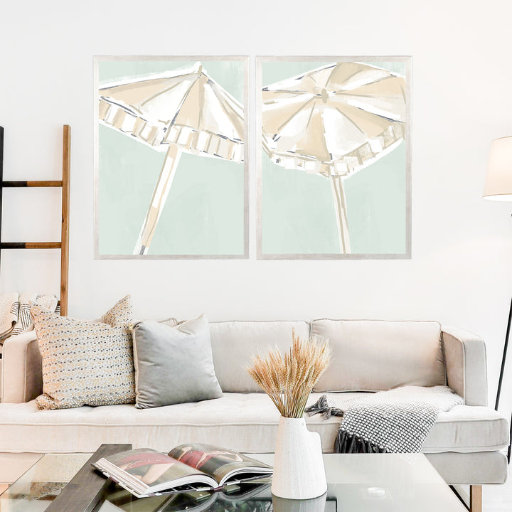 Summer Umbrellas Diptych - Set of 2